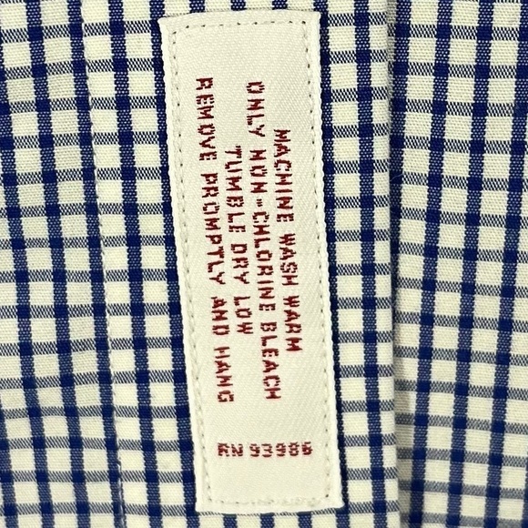 BROOKS BROS Traditional Fit, Non-Iron Plaid Button Down Shirt Size 17-34 - Picture 4 of 11